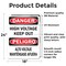 Signmission High Voltage Keep Out Bilingual Danger Sign, Vinyl Decal, 18in W x 24in L, 2PK OS-2PACK-DS-D-1824-L-19391 - alternate 6